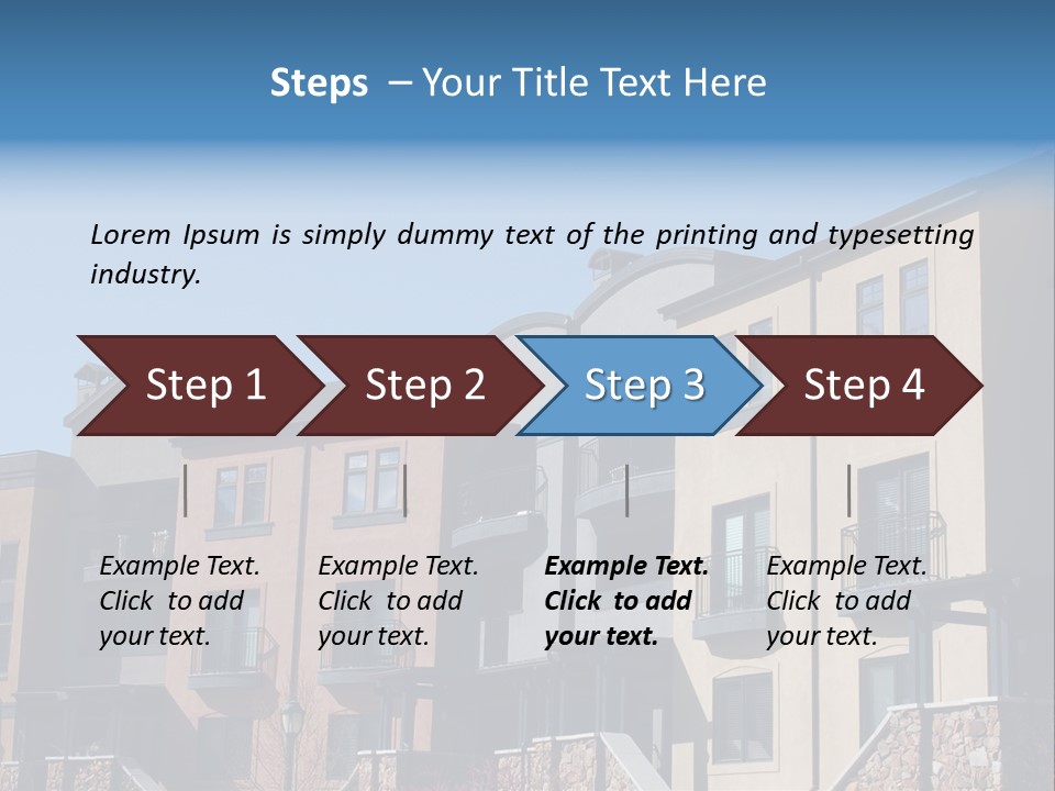 Colorful Condominiums PowerPoint Template