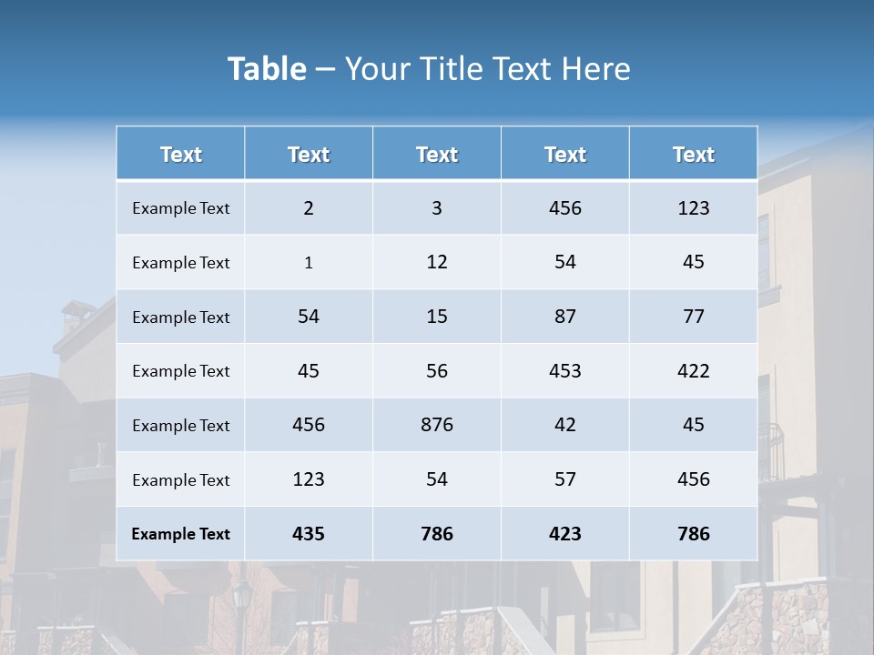 Colorful Condominiums PowerPoint Template