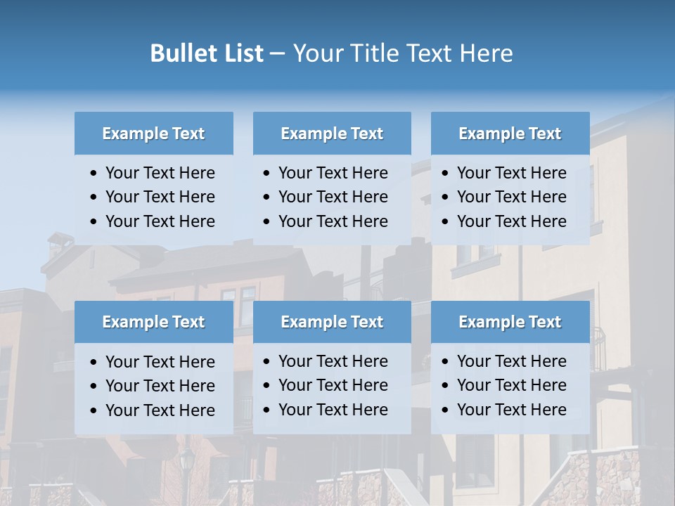 Colorful Condominiums PowerPoint Template