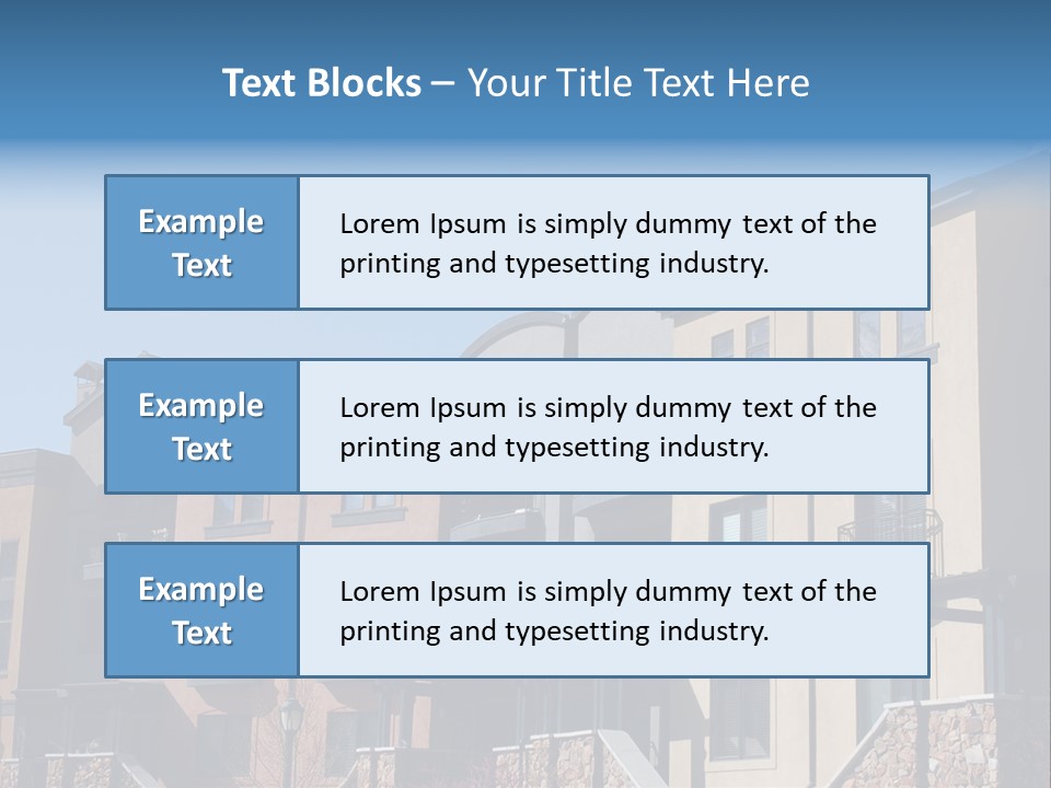 Colorful Condominiums PowerPoint Template