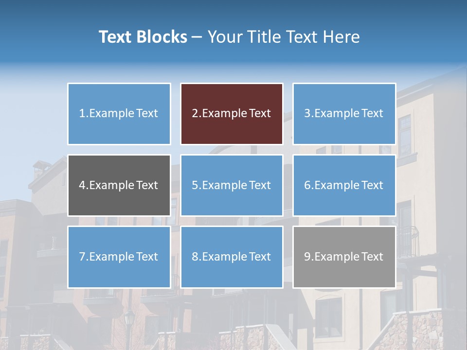 Colorful Condominiums PowerPoint Template