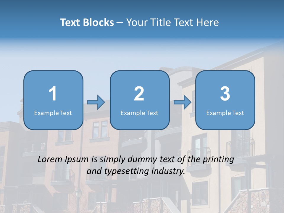 Colorful Condominiums PowerPoint Template