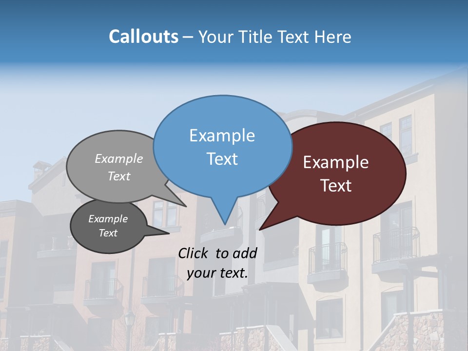 Colorful Condominiums PowerPoint Template