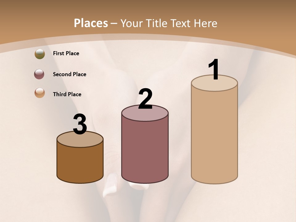 Close Up Of A Woman Body With Close Hands Between The Legs PowerPoint Template