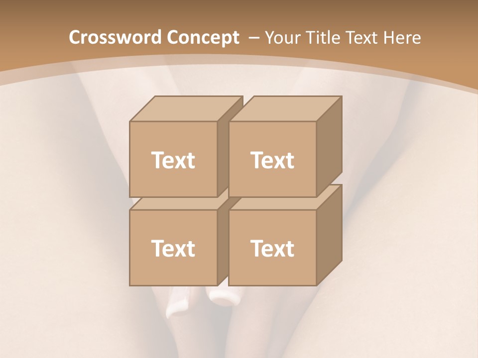 Close Up Of A Woman Body With Close Hands Between The Legs PowerPoint Template