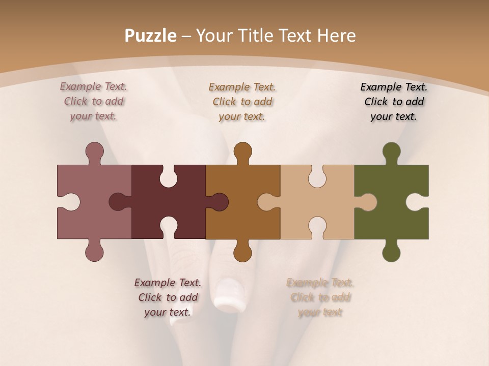 Close Up Of A Woman Body With Close Hands Between The Legs PowerPoint Template