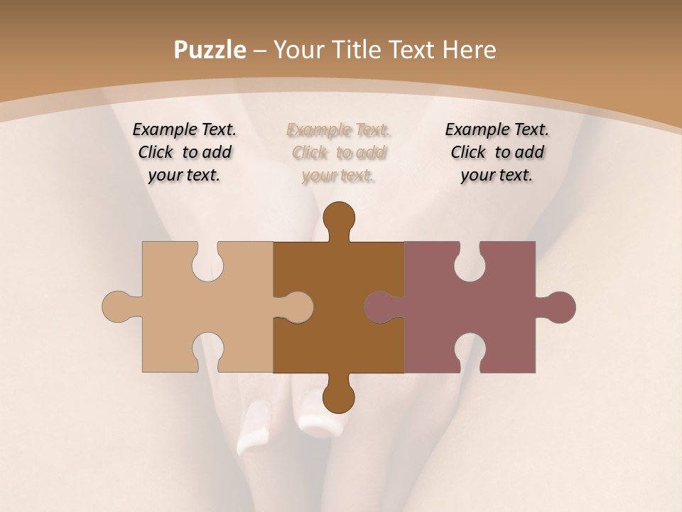 Close Up Of A Woman Body With Close Hands Between The Legs PowerPoint Template