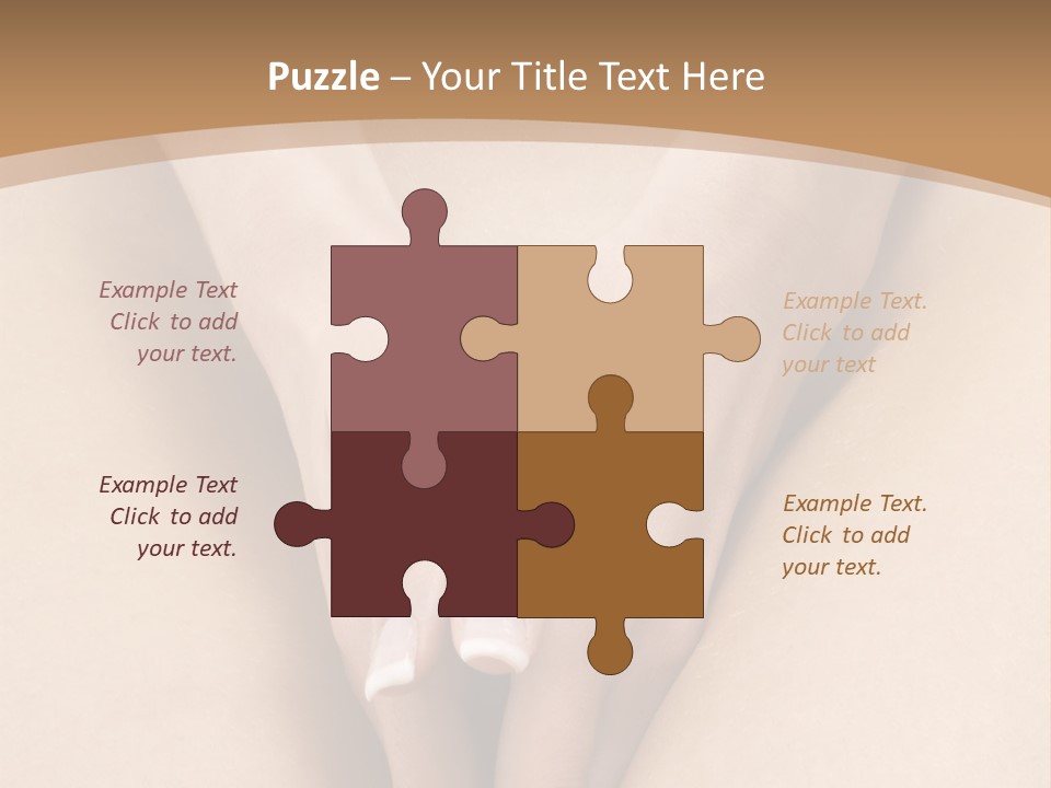 Close Up Of A Woman Body With Close Hands Between The Legs PowerPoint Template