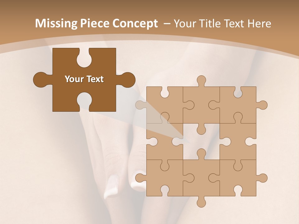 Close Up Of A Woman Body With Close Hands Between The Legs PowerPoint Template