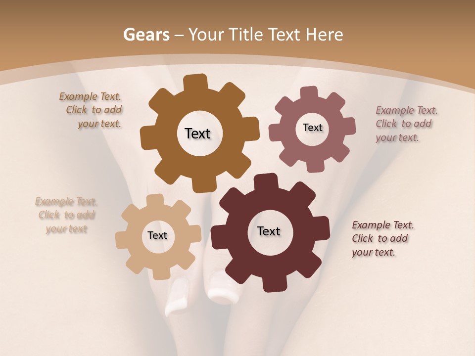 Close Up Of A Woman Body With Close Hands Between The Legs PowerPoint Template