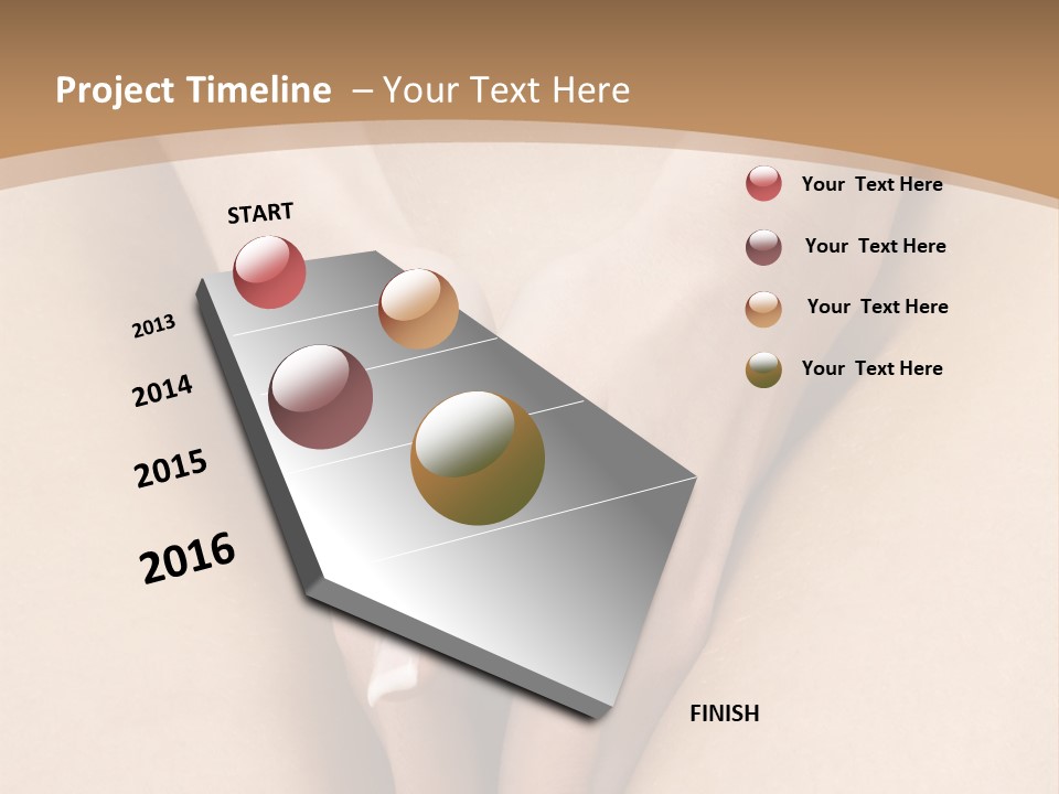 Close Up Of A Woman Body With Close Hands Between The Legs PowerPoint Template