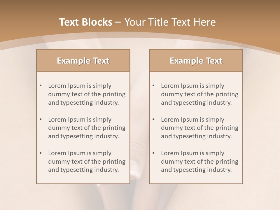 Close Up Of A Woman Body With Close Hands Between The Legs PowerPoint Template
