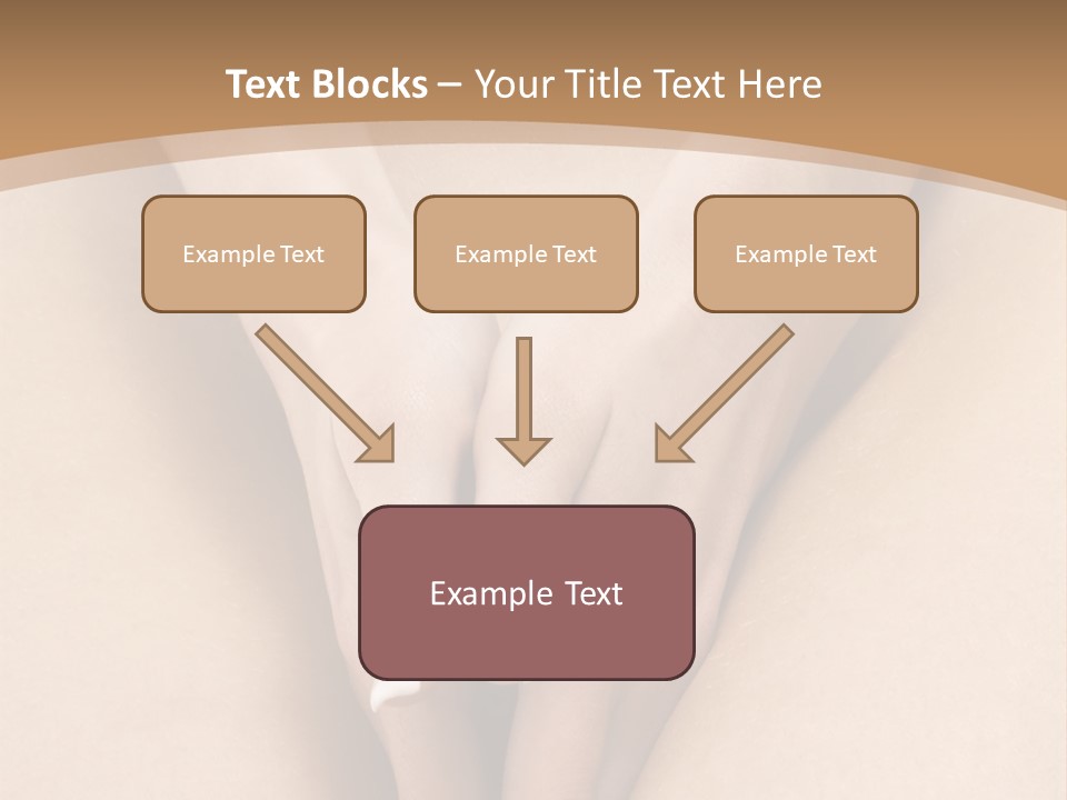 Close Up Of A Woman Body With Close Hands Between The Legs PowerPoint Template