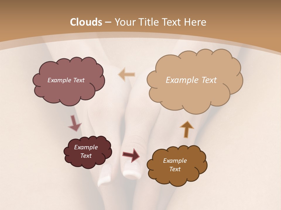 Close Up Of A Woman Body With Close Hands Between The Legs PowerPoint Template