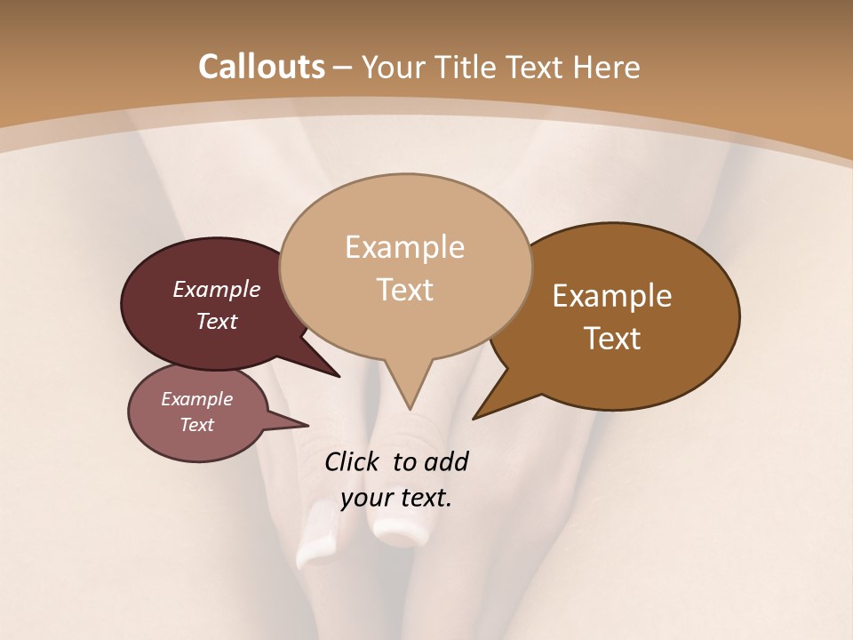 Close Up Of A Woman Body With Close Hands Between The Legs PowerPoint Template