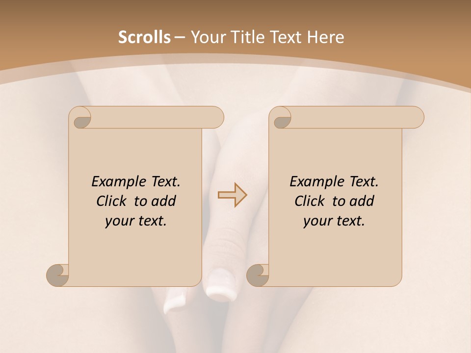 Close Up Of A Woman Body With Close Hands Between The Legs PowerPoint Template