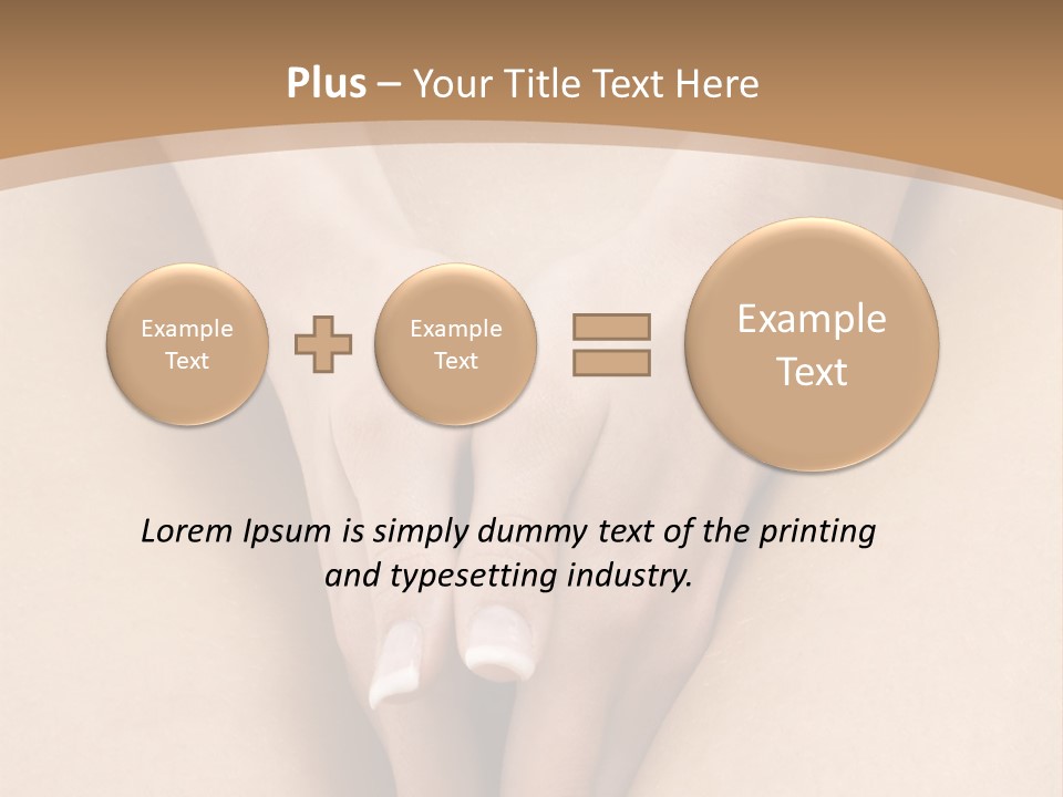 Close Up Of A Woman Body With Close Hands Between The Legs PowerPoint Template