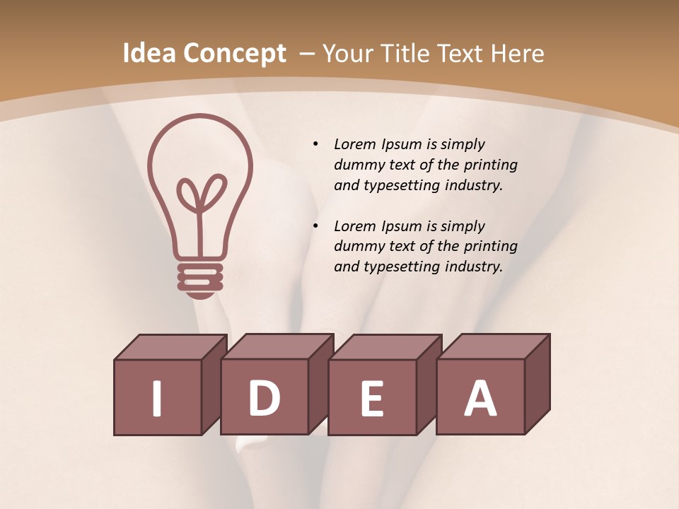 Close Up Of A Woman Body With Close Hands Between The Legs PowerPoint Template