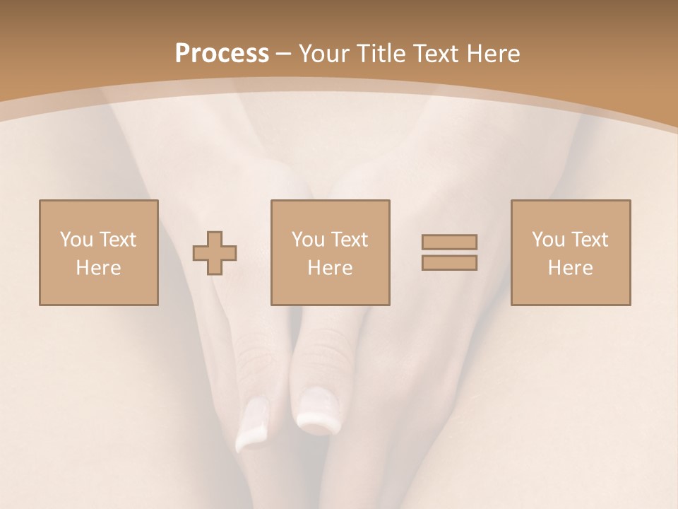 Close Up Of A Woman Body With Close Hands Between The Legs PowerPoint Template