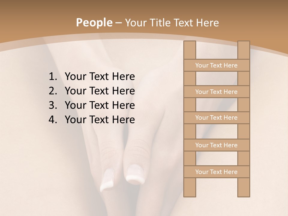 Close Up Of A Woman Body With Close Hands Between The Legs PowerPoint Template