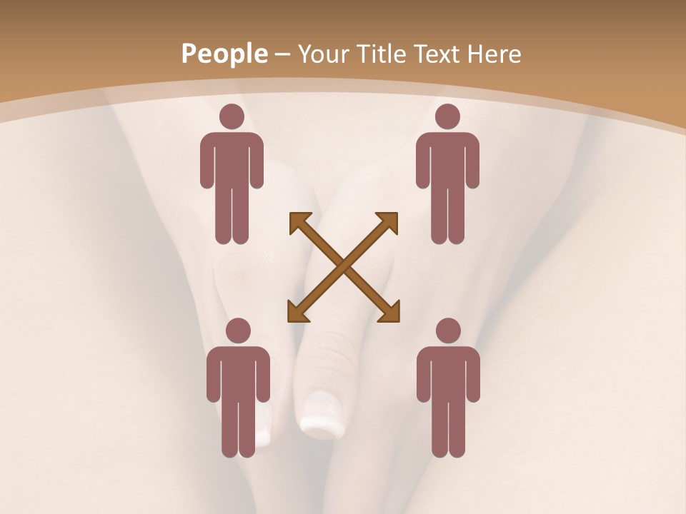 Close Up Of A Woman Body With Close Hands Between The Legs PowerPoint Template