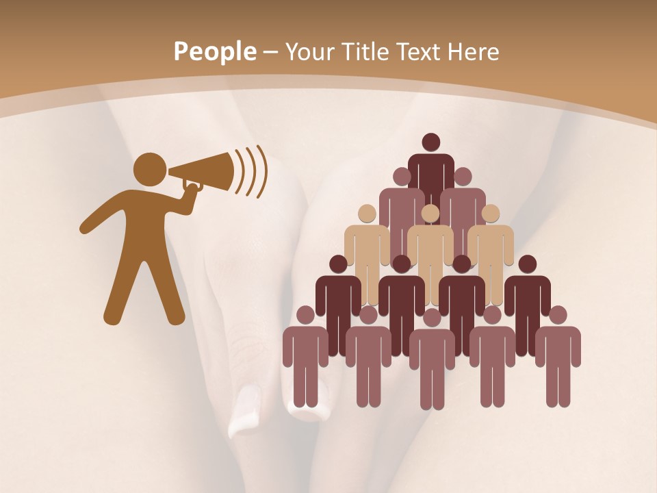 Close Up Of A Woman Body With Close Hands Between The Legs PowerPoint Template