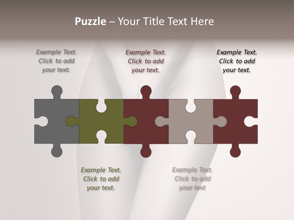 Part Of A Nude Woman Body With Close Hands Between The Legs In A Vintage Photo PowerPoint Template