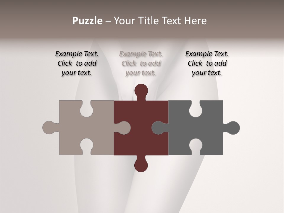 Part Of A Nude Woman Body With Close Hands Between The Legs In A Vintage Photo PowerPoint Template