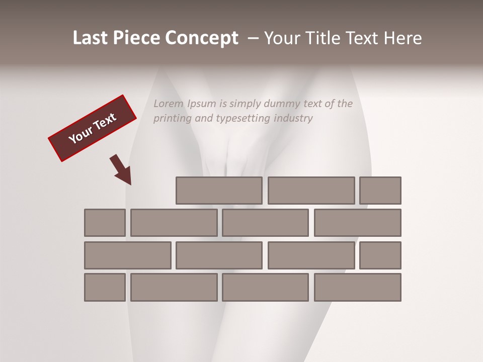 Part Of A Nude Woman Body With Close Hands Between The Legs In A Vintage Photo PowerPoint Template
