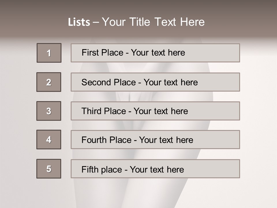 Part Of A Nude Woman Body With Close Hands Between The Legs In A Vintage Photo PowerPoint Template