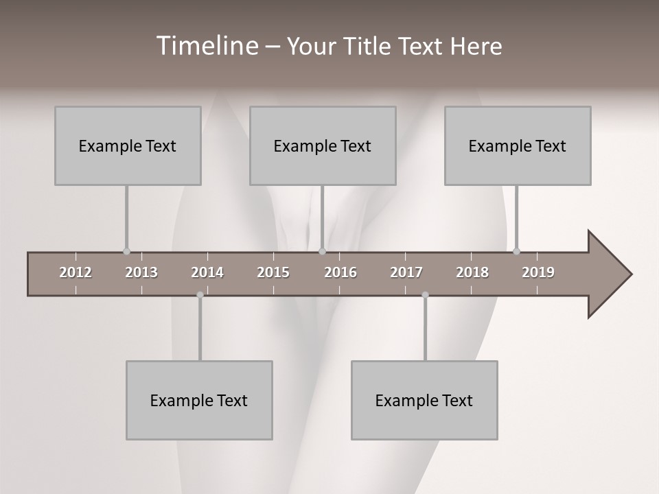 Part Of A Nude Woman Body With Close Hands Between The Legs In A Vintage Photo PowerPoint Template