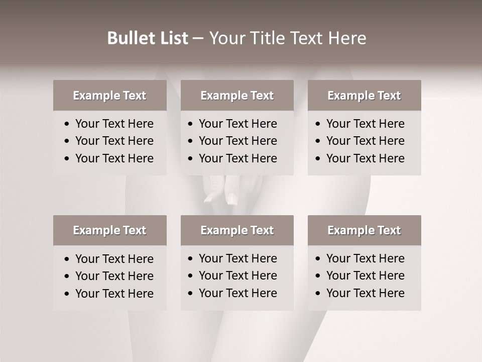 Part Of A Nude Woman Body With Close Hands Between The Legs In A Vintage Photo PowerPoint Template