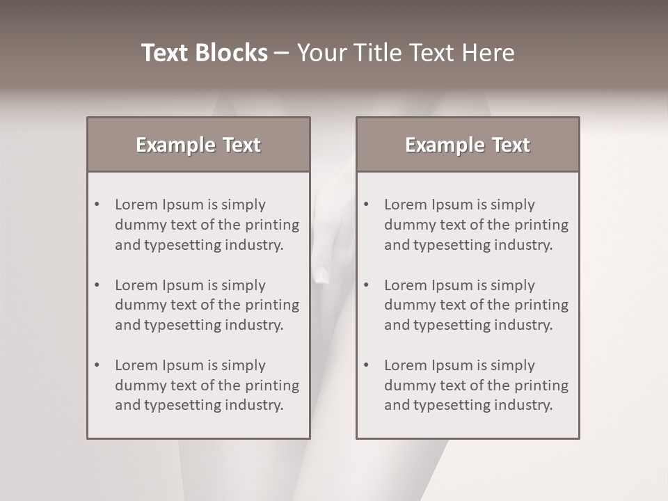 Part Of A Nude Woman Body With Close Hands Between The Legs In A Vintage Photo PowerPoint Template