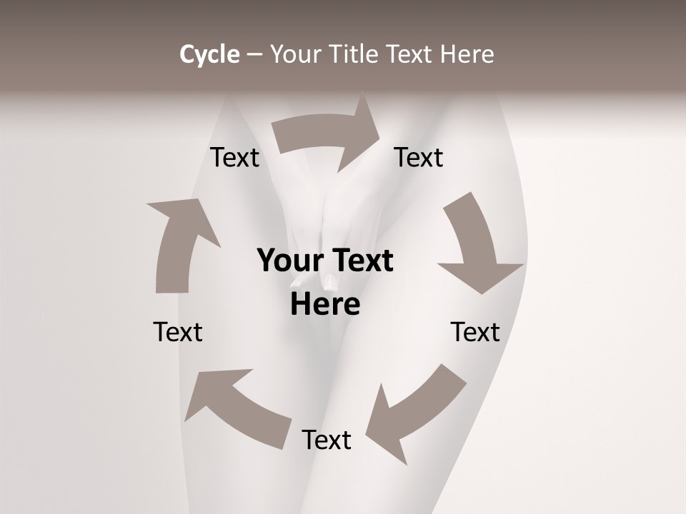 Part Of A Nude Woman Body With Close Hands Between The Legs In A Vintage Photo PowerPoint Template