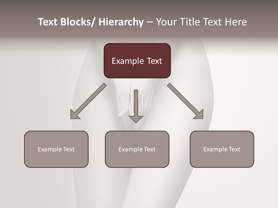 Part Of A Nude Woman Body With Close Hands Between The Legs In A Vintage Photo PowerPoint Template