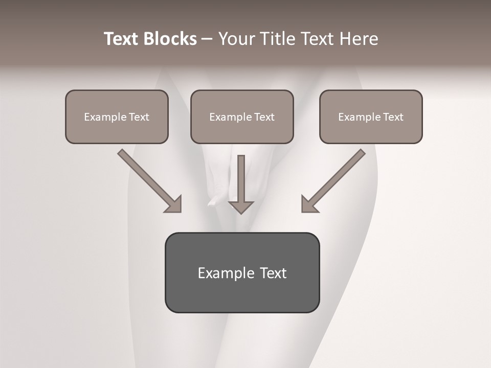 Part Of A Nude Woman Body With Close Hands Between The Legs In A Vintage Photo PowerPoint Template