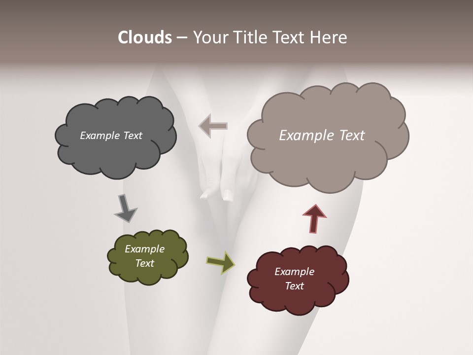 Part Of A Nude Woman Body With Close Hands Between The Legs In A Vintage Photo PowerPoint Template