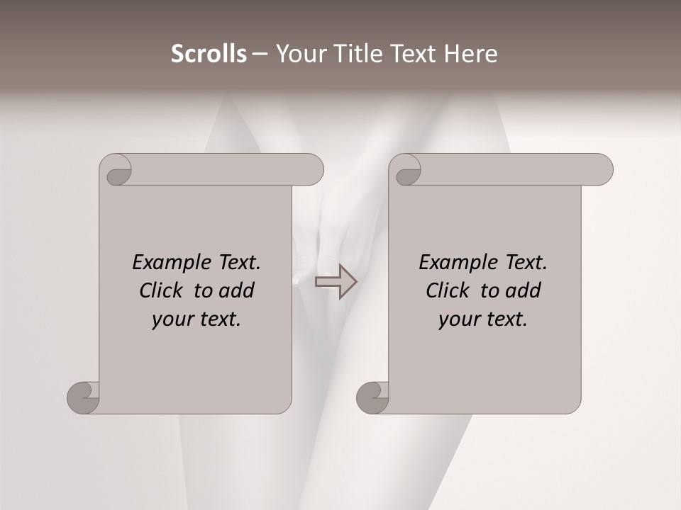 Part Of A Nude Woman Body With Close Hands Between The Legs In A Vintage Photo PowerPoint Template