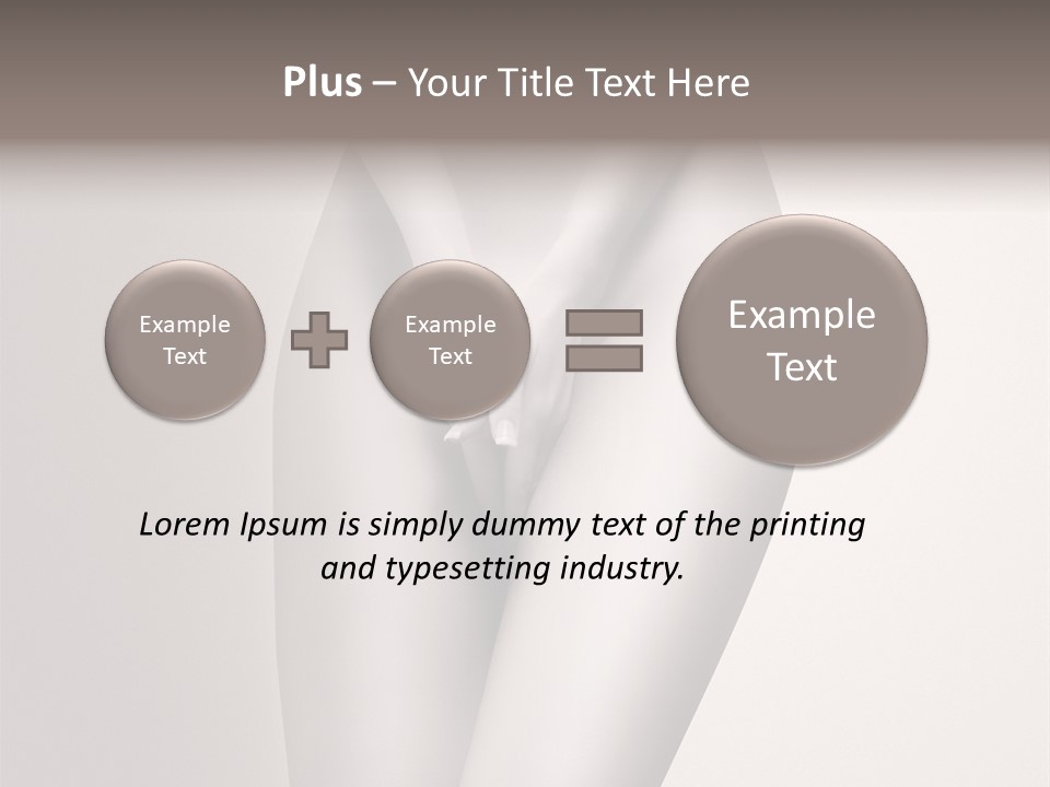 Part Of A Nude Woman Body With Close Hands Between The Legs In A Vintage Photo PowerPoint Template