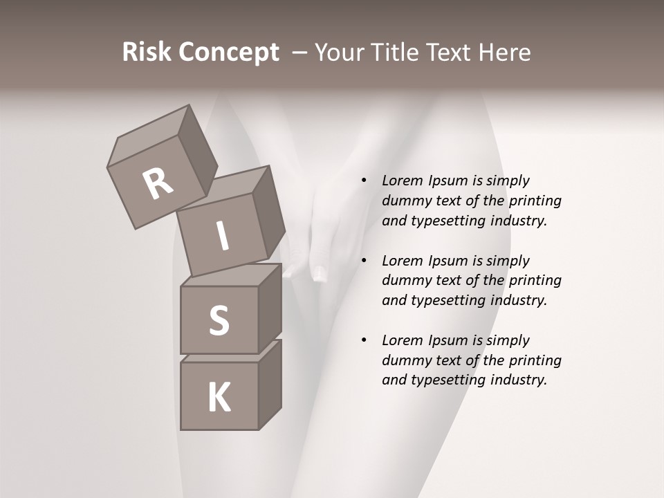 Part Of A Nude Woman Body With Close Hands Between The Legs In A Vintage Photo PowerPoint Template