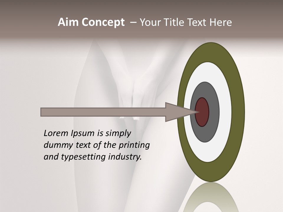 Part Of A Nude Woman Body With Close Hands Between The Legs In A Vintage Photo PowerPoint Template