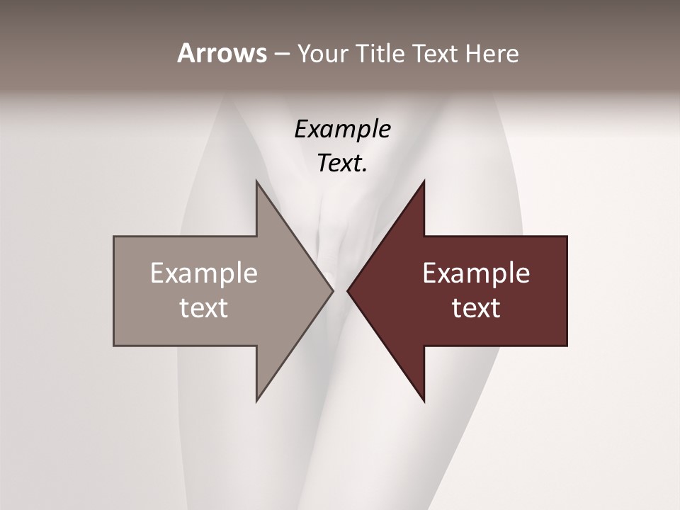 Part Of A Nude Woman Body With Close Hands Between The Legs In A Vintage Photo PowerPoint Template