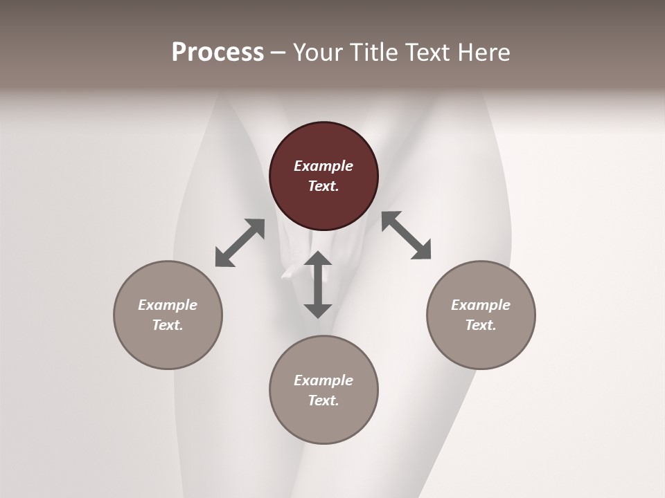 Part Of A Nude Woman Body With Close Hands Between The Legs In A Vintage Photo PowerPoint Template