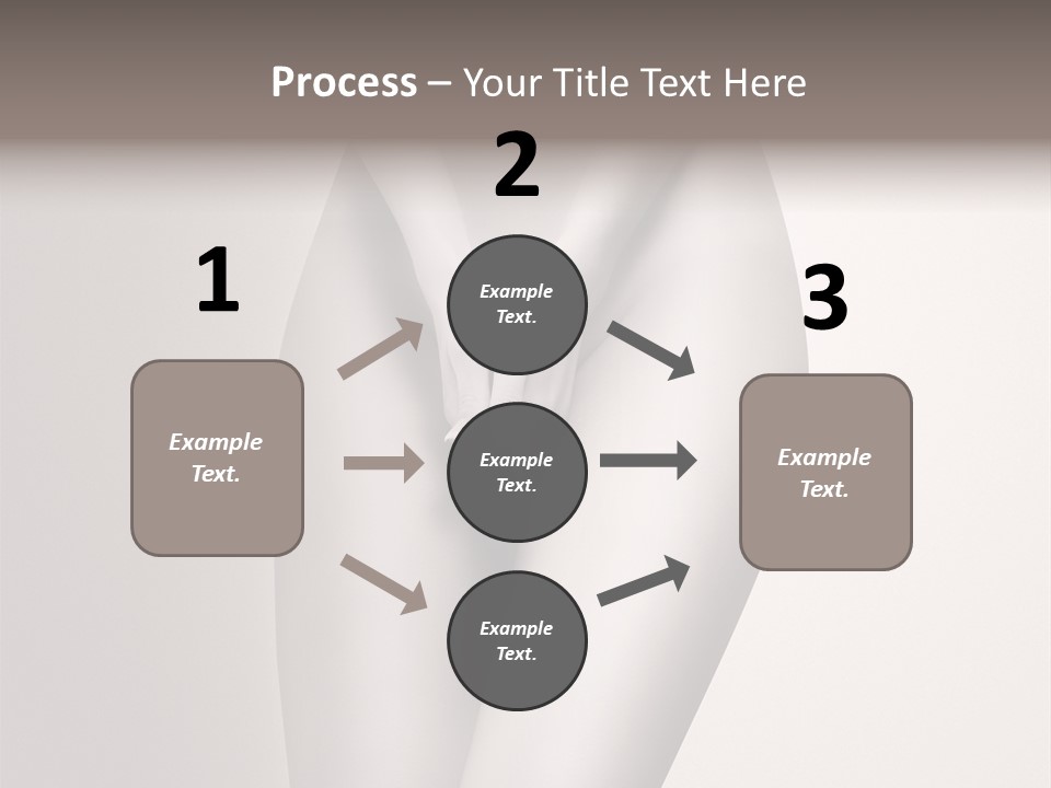 Part Of A Nude Woman Body With Close Hands Between The Legs In A Vintage Photo PowerPoint Template