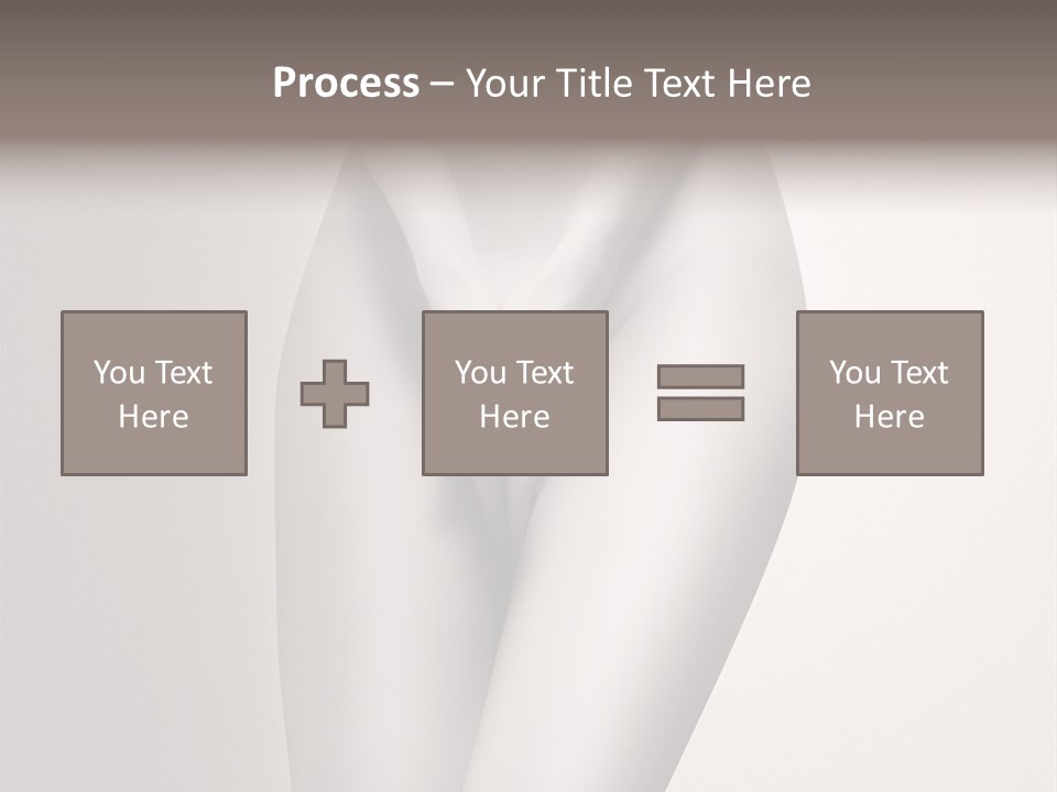 Part Of A Nude Woman Body With Close Hands Between The Legs In A Vintage Photo PowerPoint Template