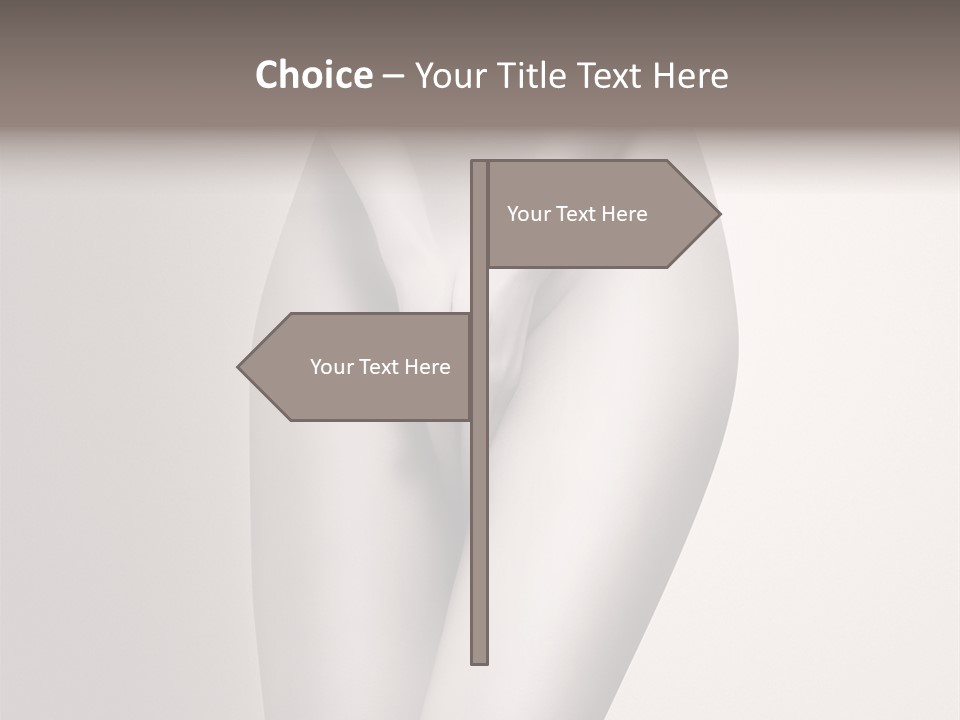 Part Of A Nude Woman Body With Close Hands Between The Legs In A Vintage Photo PowerPoint Template