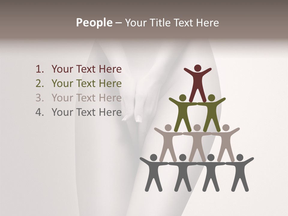 Part Of A Nude Woman Body With Close Hands Between The Legs In A Vintage Photo PowerPoint Template