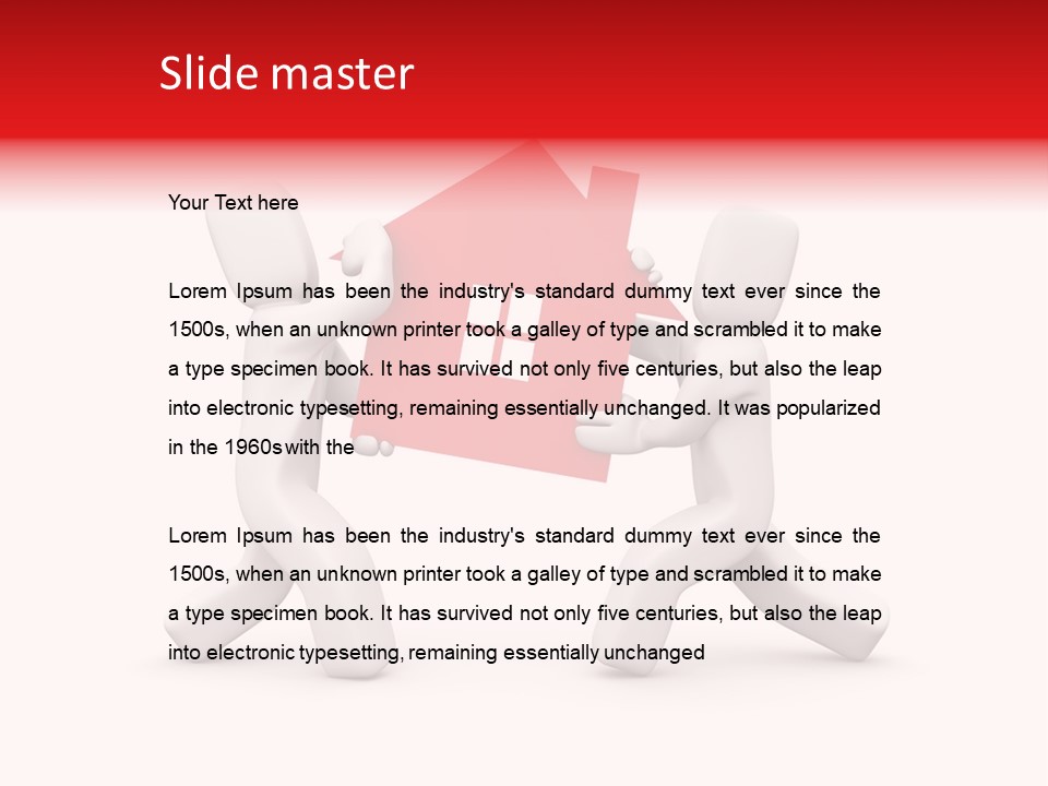 Person Carrying House Icon PowerPoint Template