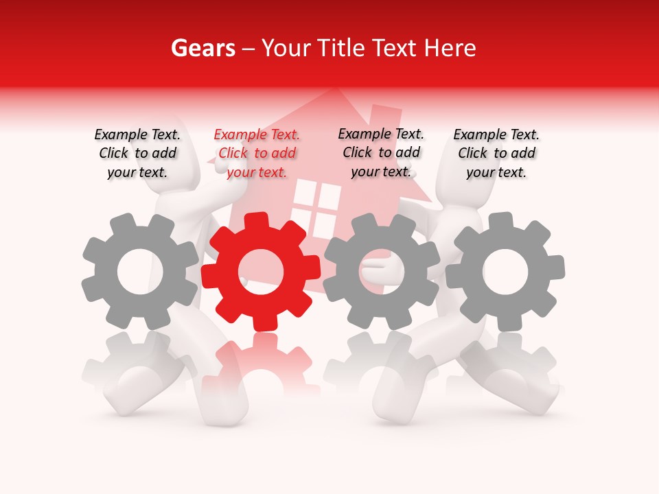 Person Carrying House Icon PowerPoint Template