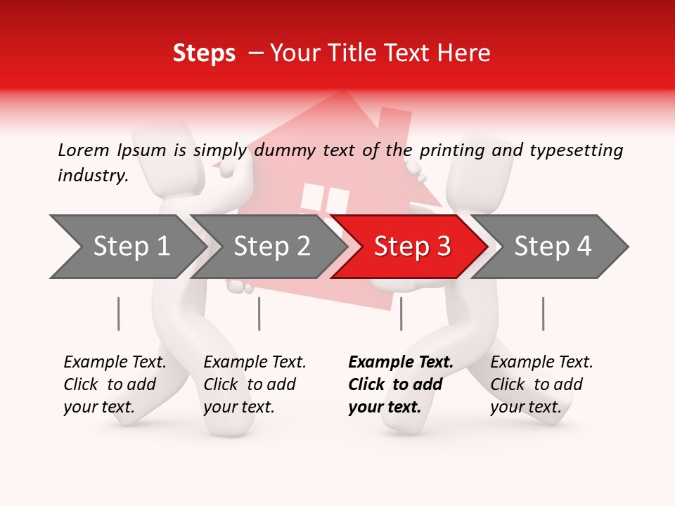 Person Carrying House Icon PowerPoint Template